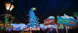 decoracion universal hollywood evento navidad grinchmas Universal Studios Hollywood